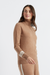 Womens Rollneck Sweater Chinti and Parker Camel Wool-Cashmere Contrast sleeve Size XS-3L