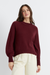 Womens Sweater Chinti And Parker Claret Wool-Cashmere Saddle Sleeve Size XS-3L