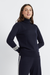 Womens Rollneck Sweater Chinti And Parker Navy Wool-Cashmere Contrast trim Size XS-3L