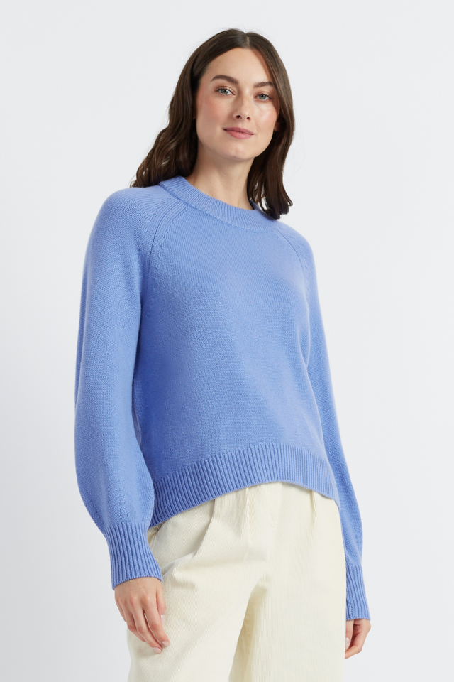 Women's Sweater Chinti And Parker Powder-Blue Wool-Cashmere Saddle Sleeve Size XS-3L image 1