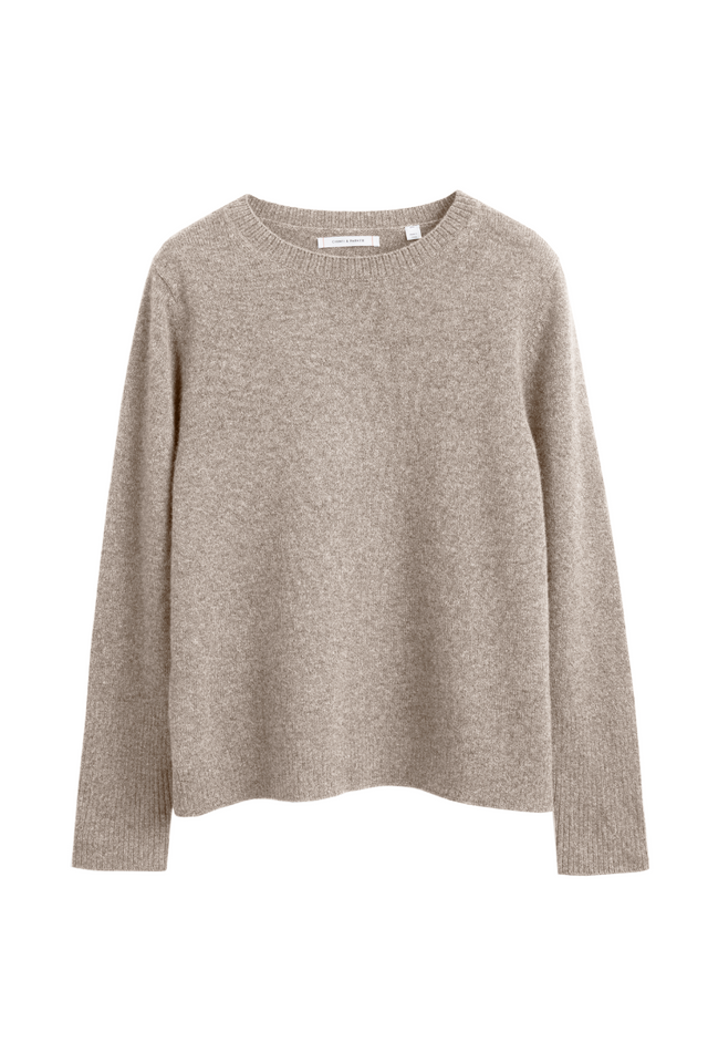 Soft-Truffle Pure Cashmere Boxy Sweater image 2