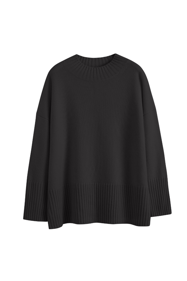 Charcoal Pure Cashmere Comfort Sweater image 2