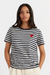 Navy Heart Breton Organic Cotton T-Shirt