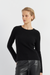 Black Cashmere Slim Ribbed Sweater