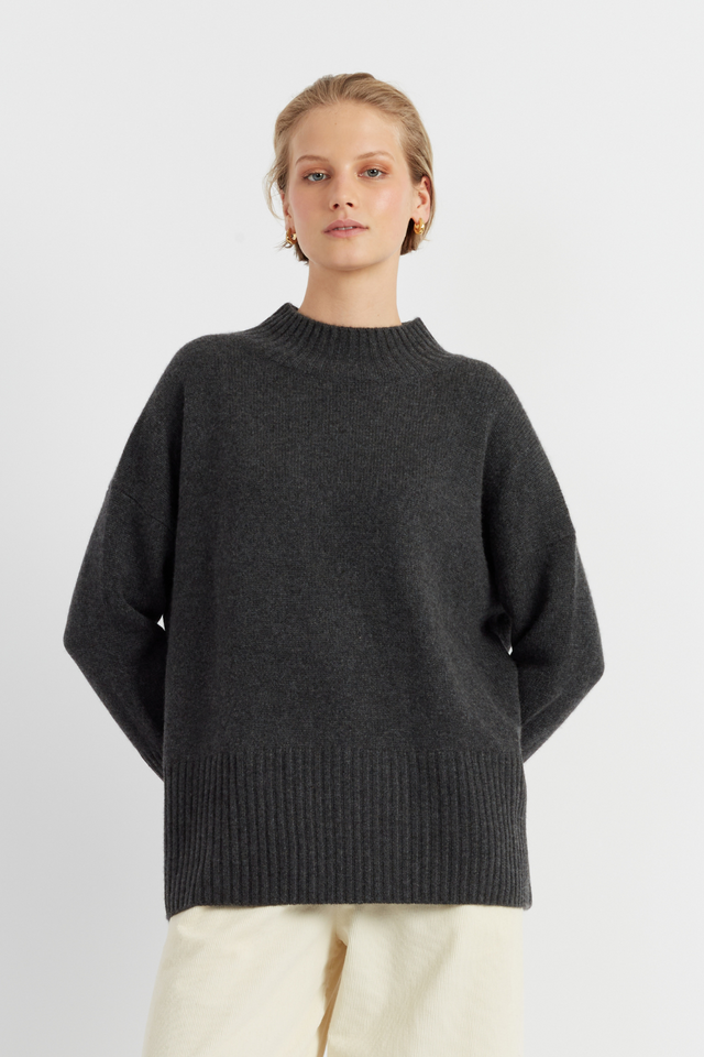 Charcoal Cashmere Comfort Sweater image 1