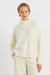 Cream Cashmere Asymmetric Sweater