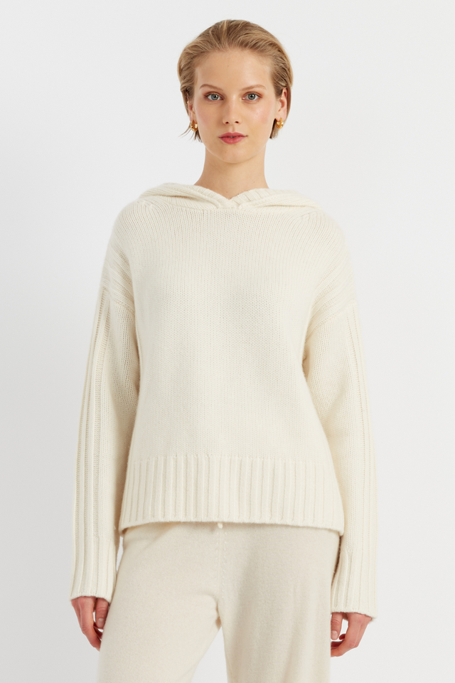 Cream Cashmere Hoodie image 1