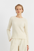 Cream Cashmere Slim Ribbed Sweater