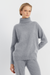 Grey Cashmere Rollneck Sweater