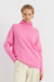 Pink Cashmere Rollneck Sweater