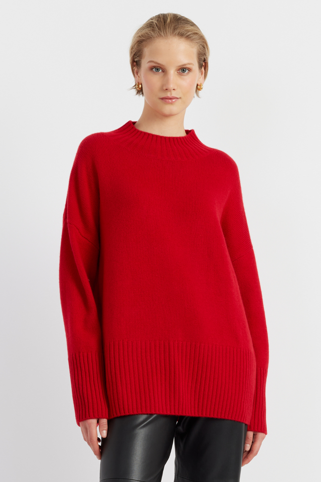 Red Cashmere Comfort Sweater image 1