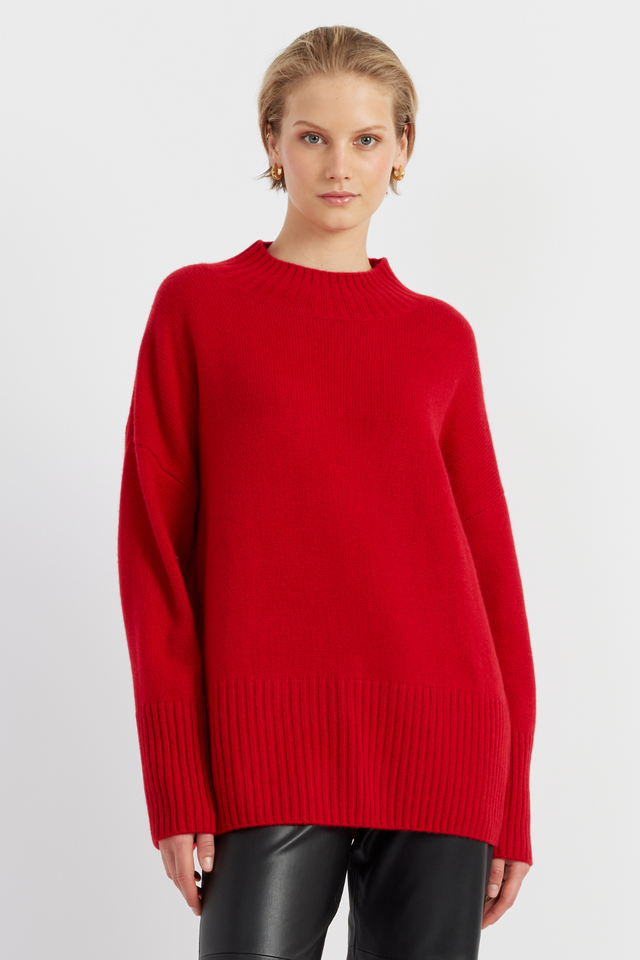 Red Pure Cashmere Comfort Sweater image 1
