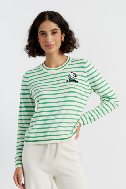 Green Cotton Peanuts Racquet Club Sweater