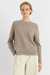 Soft-Truffle Cashmere Boxy Sweater