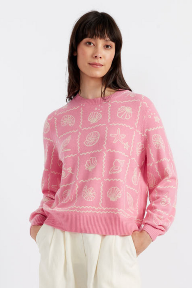 Pink Wool-Cashmere La Mer Sweater image 1