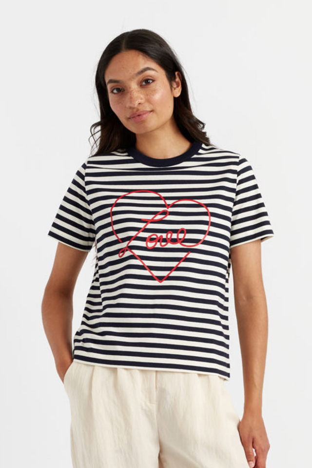 Navy Organic Cotton Love T-Shirt image 1