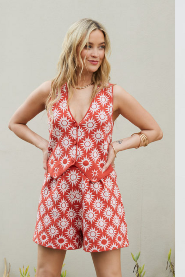 Terracotta Laura Whitmore Sunflower Waistcoat image 1