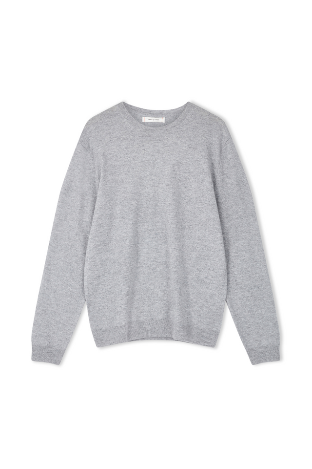 Grey Wool-Cashmere Elbow Patch Men's Sweater image 2