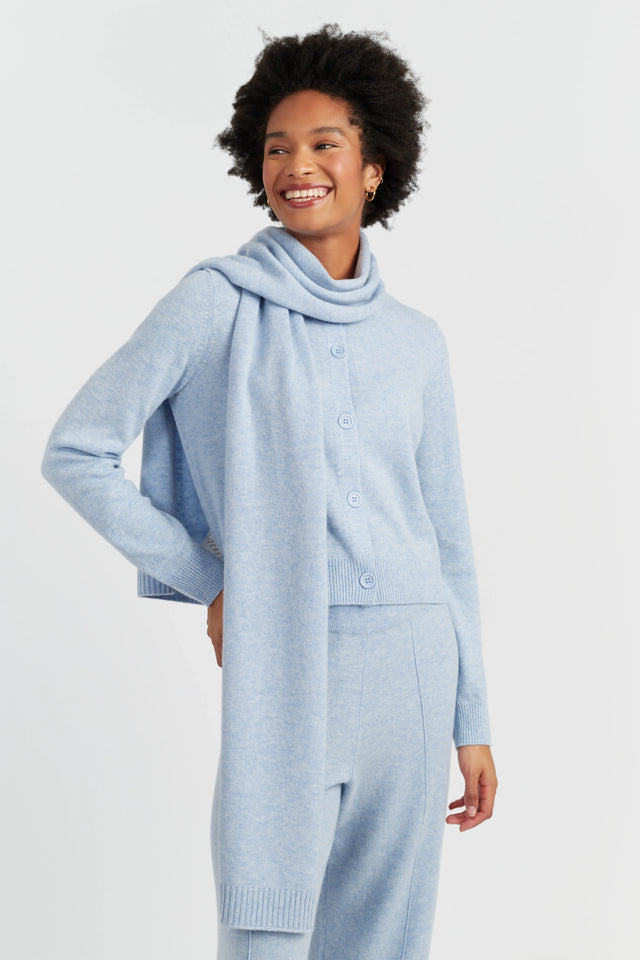 Baby-Blue Wool-Cashmere Scarf image 1