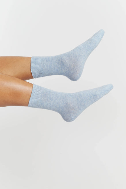 Baby-Blue Wool-Cashmere Socks