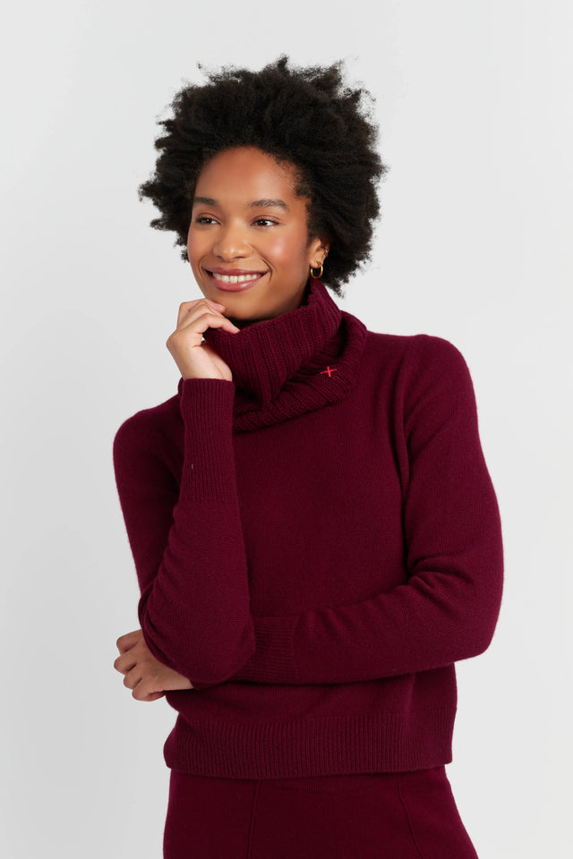 Claret Wool-Cashmere Snood image 1