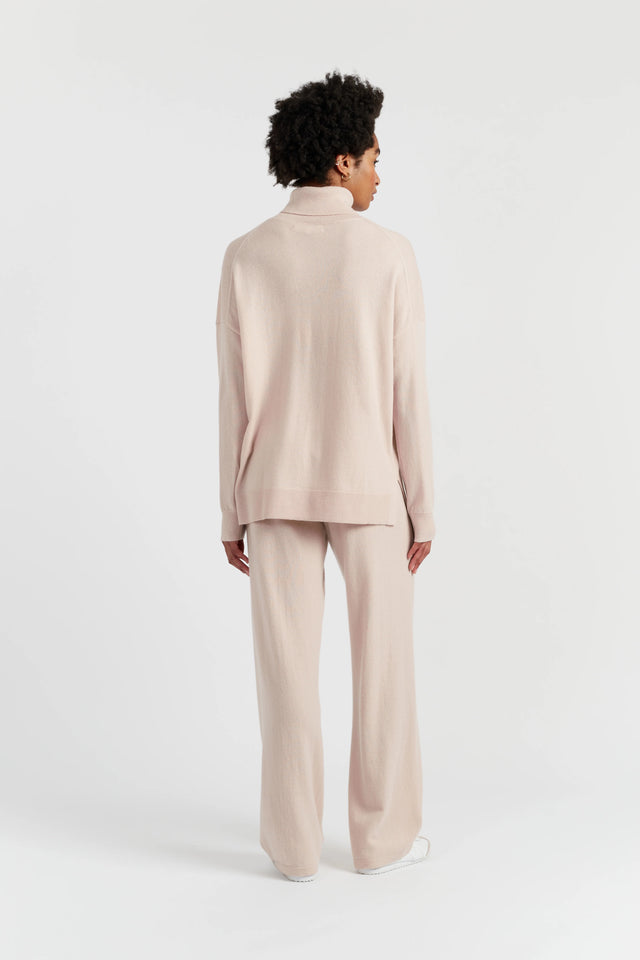 Bone Wool-Cashmere Relaxed Rollneck Sweater image 4