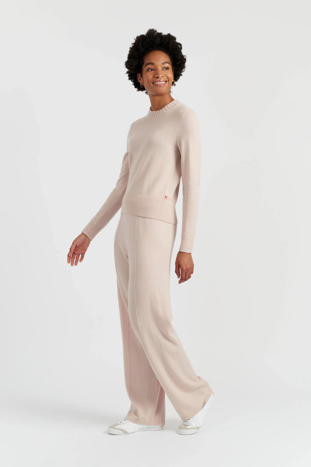 Bone Wool-Cashmere Cropped Sweater image 2