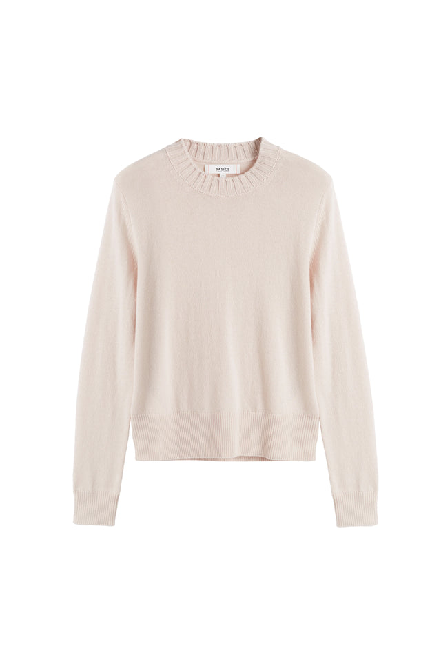Bone Wool-Cashmere Cropped Sweater image 4