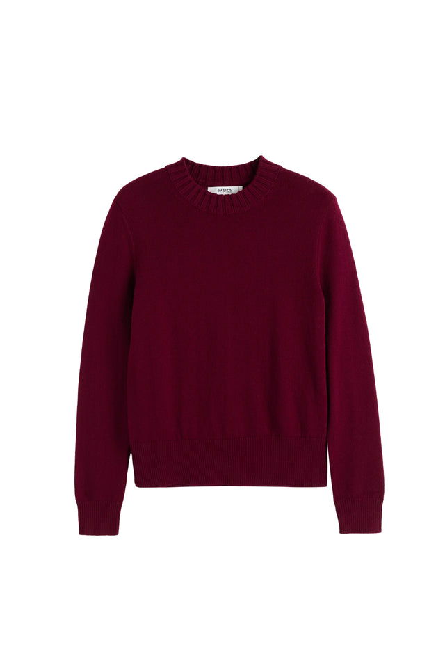 Claret Wool-Cashmere Cropped Sweater image 4
