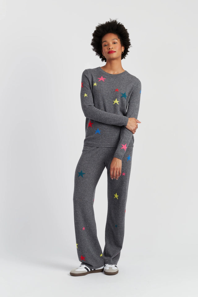 Grey Wool-Cashmere Star Sweater image 2