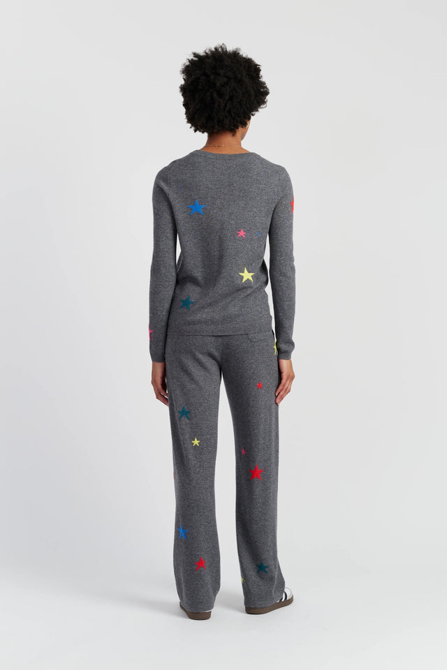 Grey Wool-Cashmere Star Sweater image 4