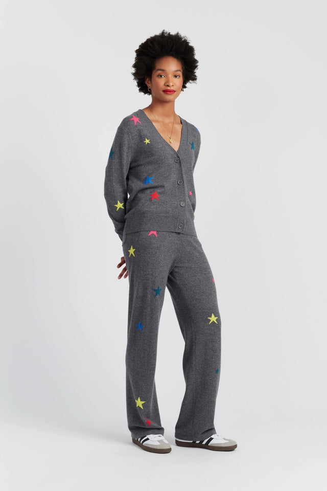 Grey Wool-Cashmere Star Cardigan image 1