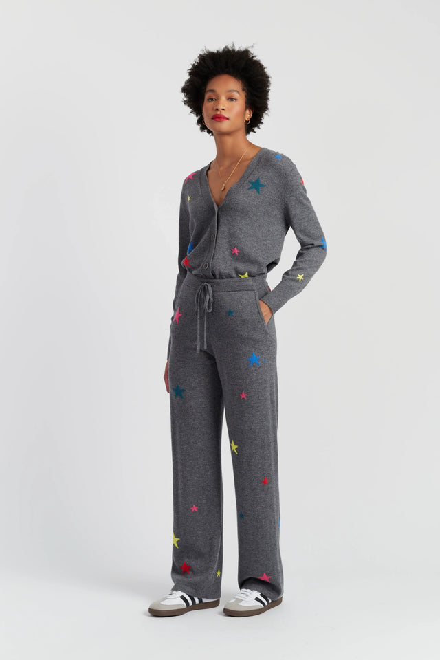 Grey Wool-Cashmere Star Cardigan image 2