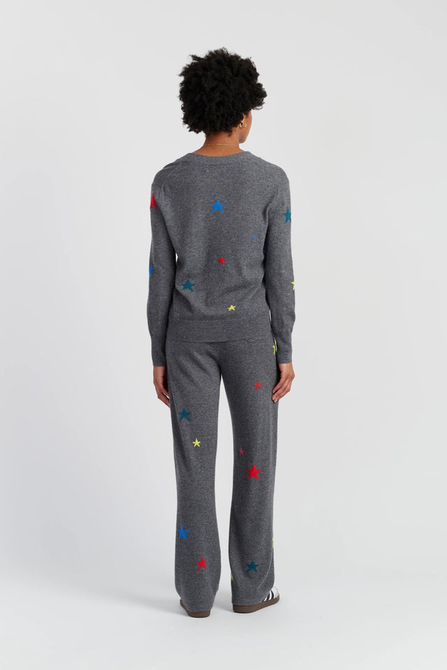 Grey Wool-Cashmere Star Cardigan image 3