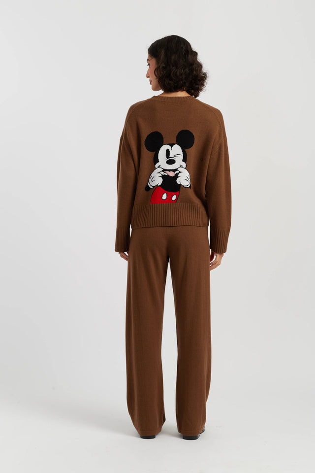 Toffee Wool-Cashmere Peeakabo Mickey Sweater image 3