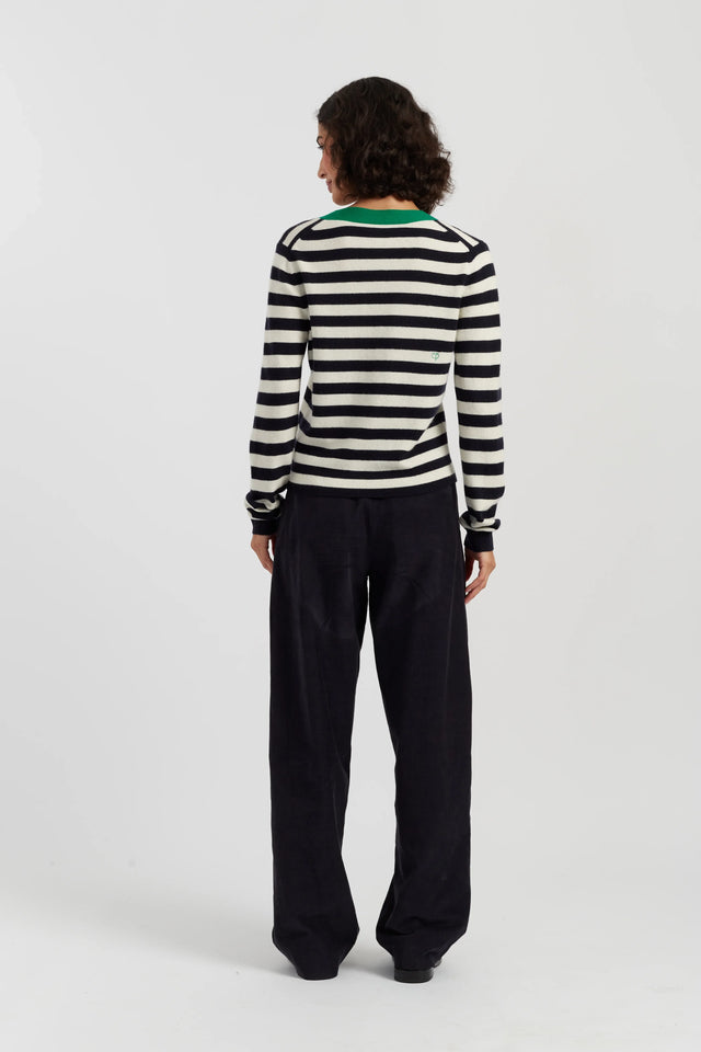 Cream Wool-Cashmere Minnie Peek Pocket Cardigan image 3
