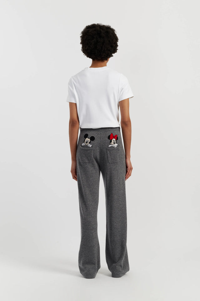 Grey Wool-Cashmere Disney Peek Pocket Wide-Leg Track Pants image 4