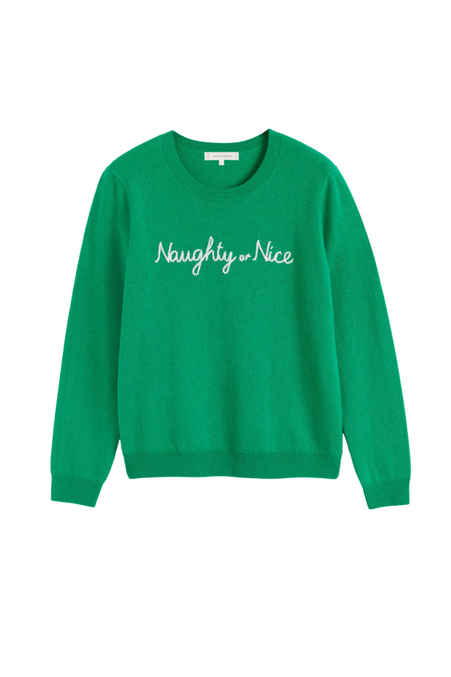Green Wool-Cashmere Naughty Or Nice Sweater image 5
