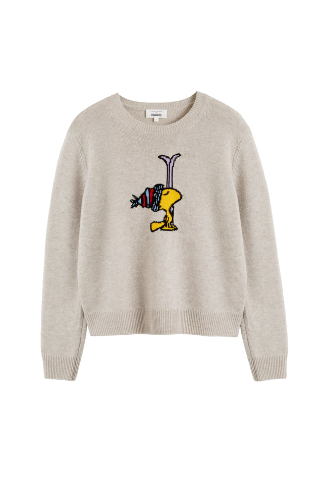Light-Oatmeal Wool-Cashmere Woodstock Ski Sweater image 5