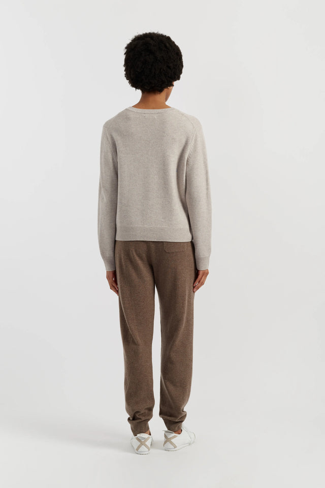Light-Oatmeal Wool-Cashmere Woodstock Ski Sweater image 3