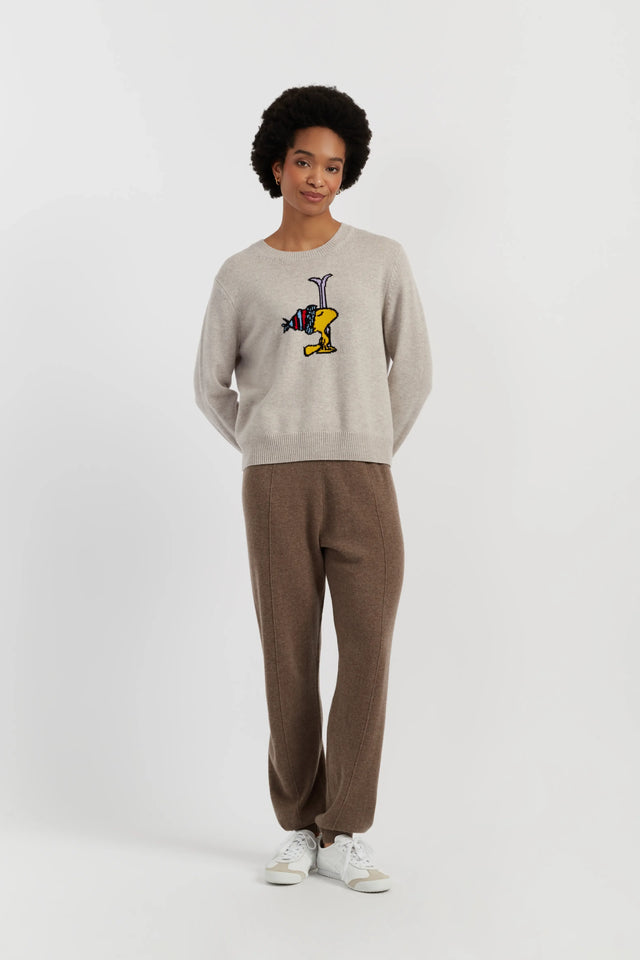 Light-Oatmeal Wool-Cashmere Woodstock Ski Sweater image 2