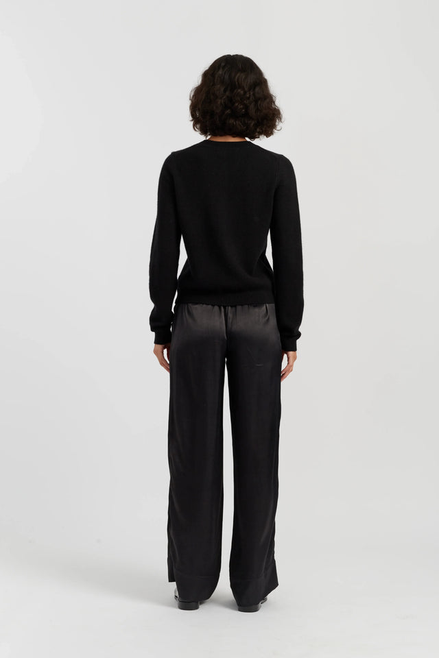 Black Pure Cashmere Camille Cardigan image 3