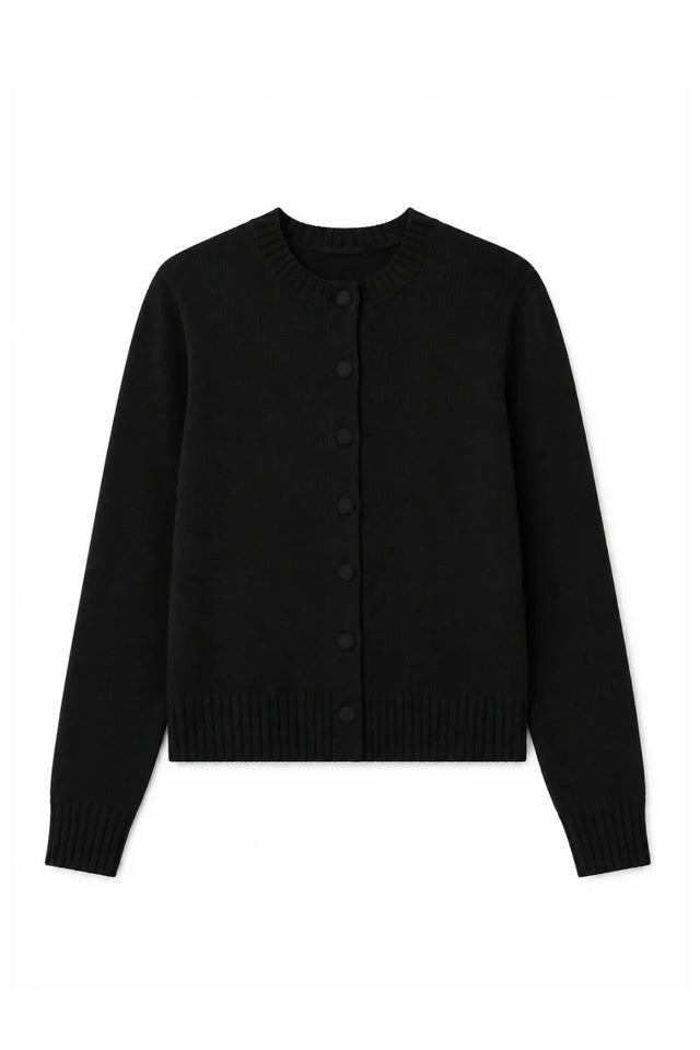 Black Pure Cashmere Camille Cardigan image 4