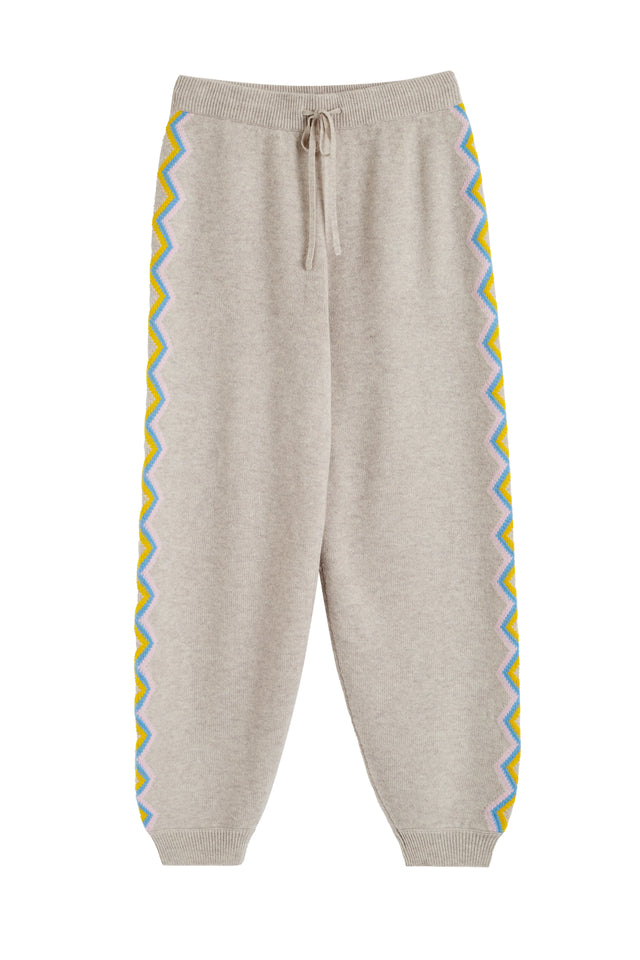 Multi Wool-Cashmere Snoopy Ski Track Pants image 5
