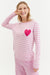 Pink-Lemonade Breton Heart Wool-Cashmere Sweater