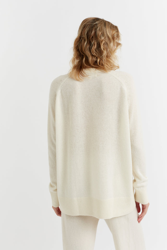 Cream Cashmere Slouchy Sweater image 4