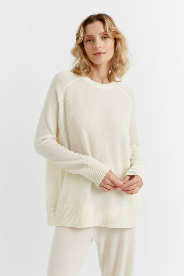 Cream Cashmere Slouchy Sweater image 2