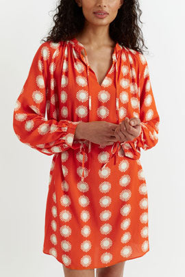 Orange Viscose Île de Ré Dress image 4
