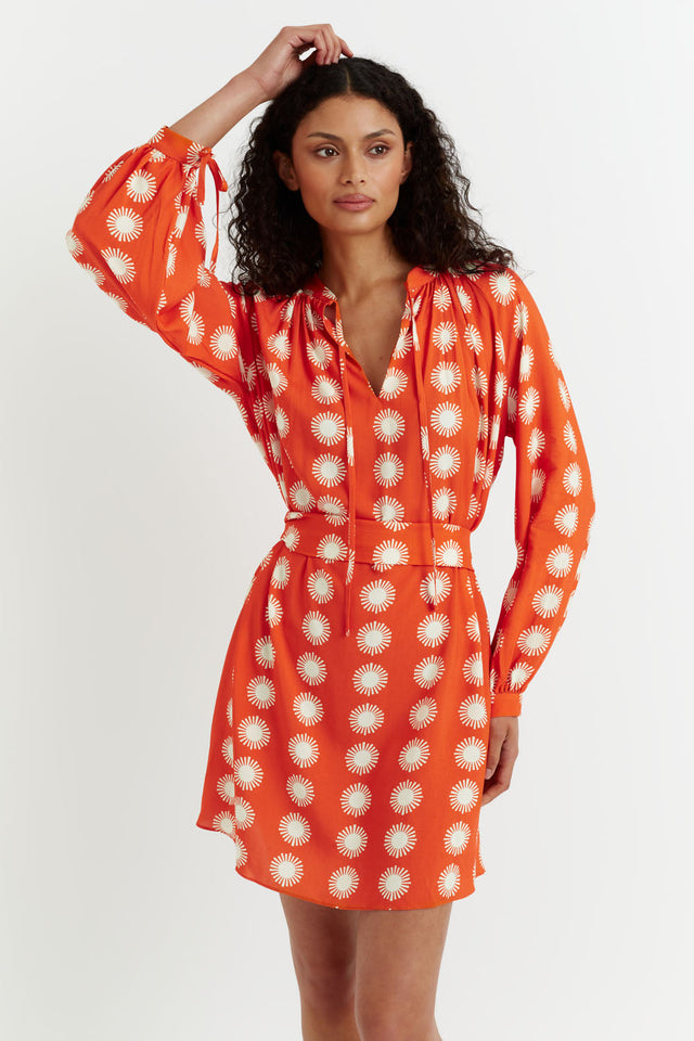 Orange Viscose Île de Ré Dress image 1
