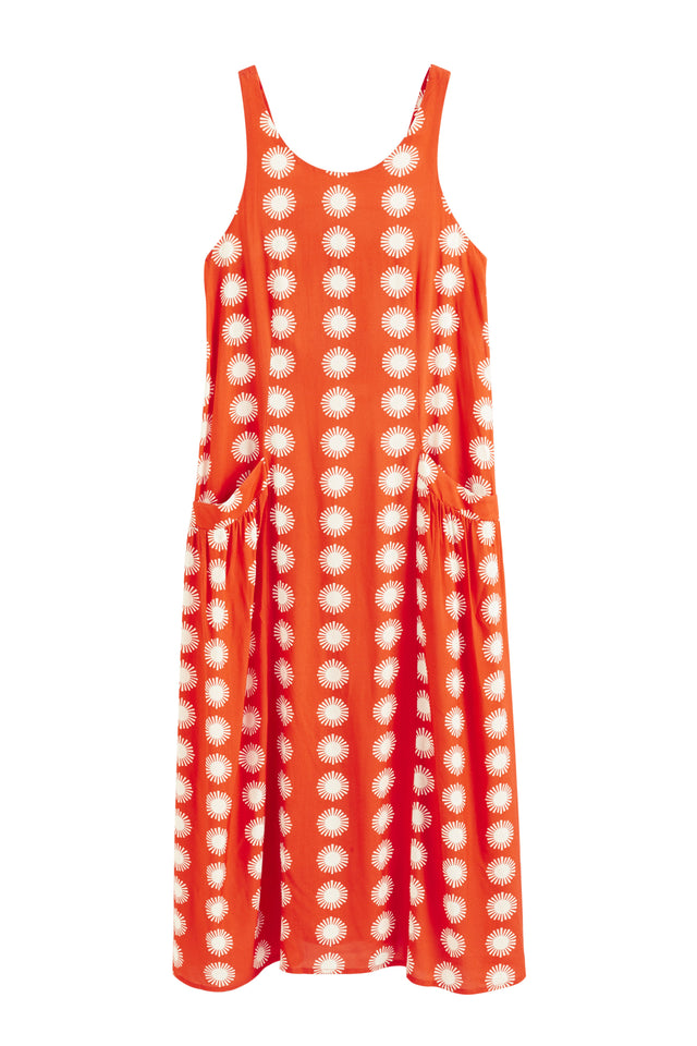 Orange Viscose Formentera Dress image 2